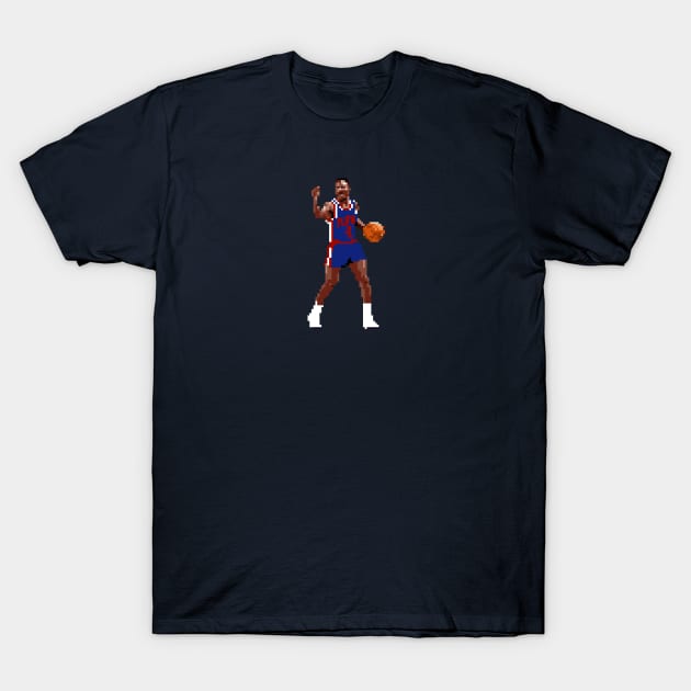 Joe Dumars Pixel Dribble T-Shirt by qiangdade